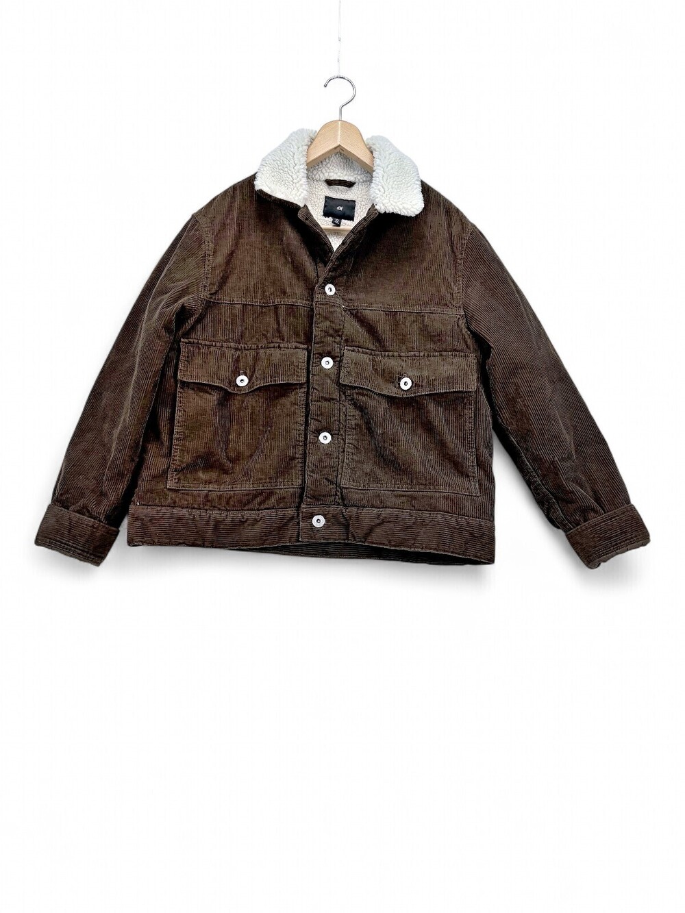 H&M Men's Corduroy Sherpa-Lined Jacket - Size S